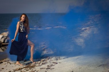 günlükleri plajda kız