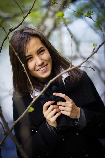 Retrato de uma menina tímida — Fotografia de Stock