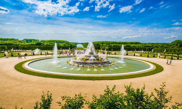 Famoso Palácio Versalhes Com Belos Jardins Livre Perto Paris França Fotografias De Stock Royalty-Free