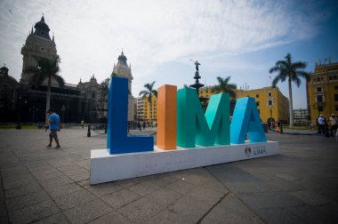 Lima, Peru, 14 Ocak 2020. Lima ana parkı