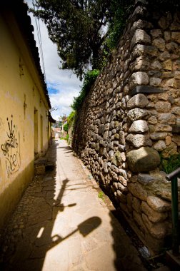 Cusco şehrinin caddesi, İnka kültürünün merkezi.