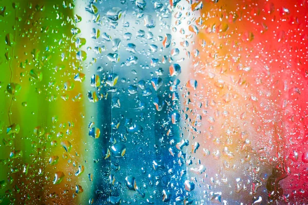 Fondo Abstracto Con Gotas Agua —  Fotos de Stock