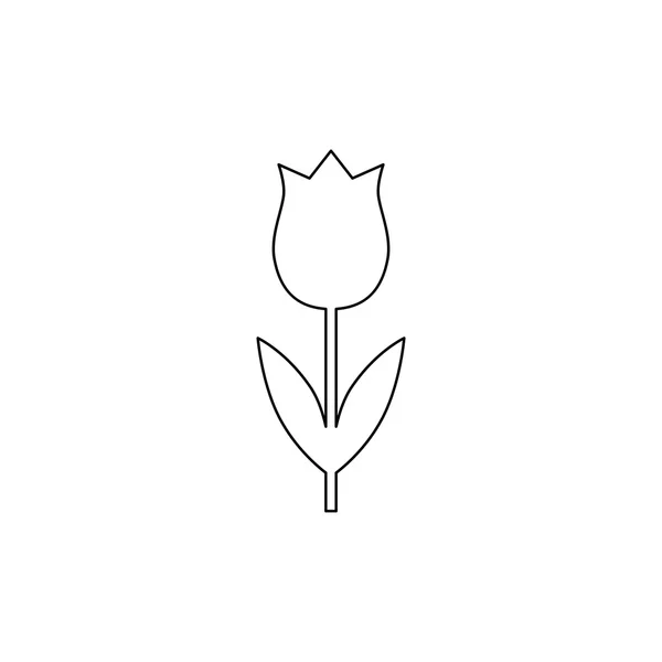 Sílhueta tulipa ícone vetorial . — Vetor de Stock
