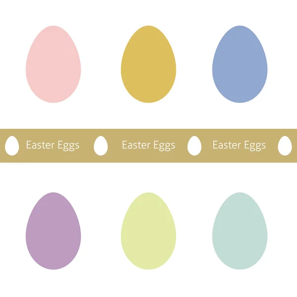 Conjunto de ovos de Páscoa. Conjunto vetorial de ovos de Páscoa . — Vetor de Stock