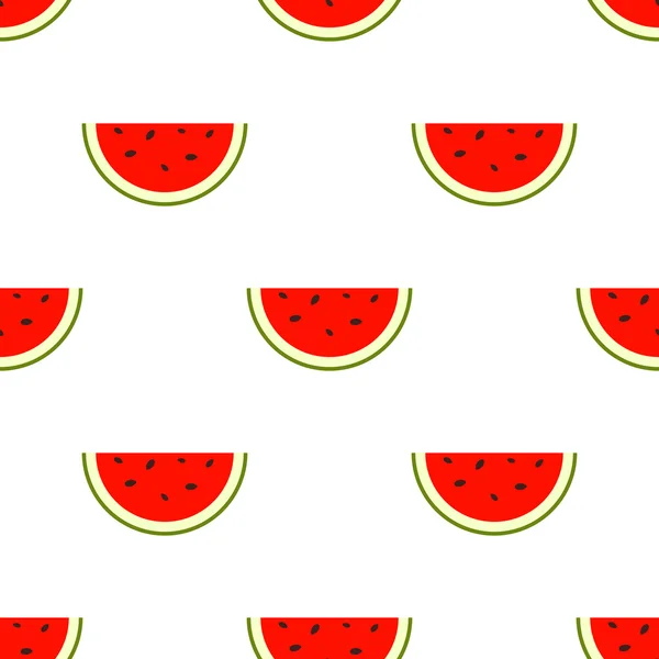 Seamless background with watermelon slices. — Stock Vector