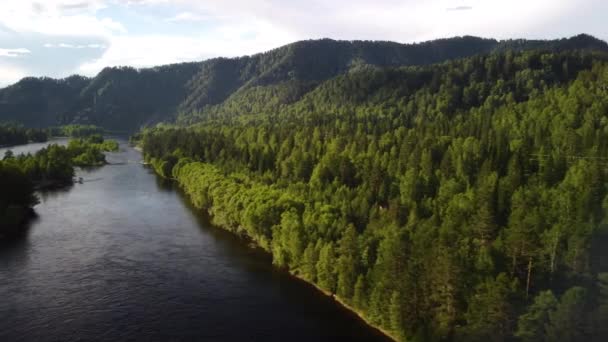 Vidéo Panoramique Avec Vol Couper Souffle Sur Grand Lac Pittoresque — Video