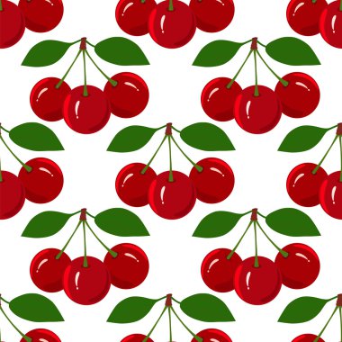 Sulu Olgun Kiraz meyve ile Seamless Modeli