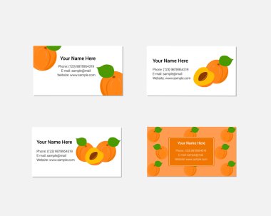 Taze kayısı ile kartvizit tasarımı