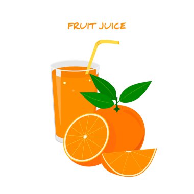 Bardakta taze portakal suyu.