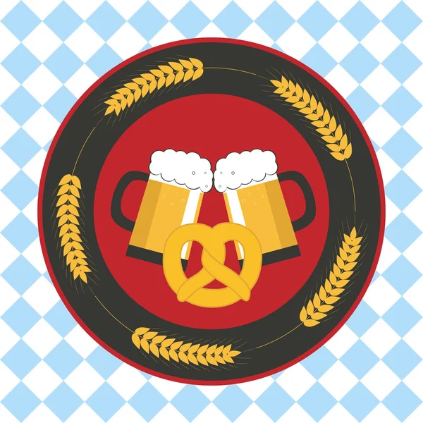 Plakat zum Oktoberfest — Stockvektor