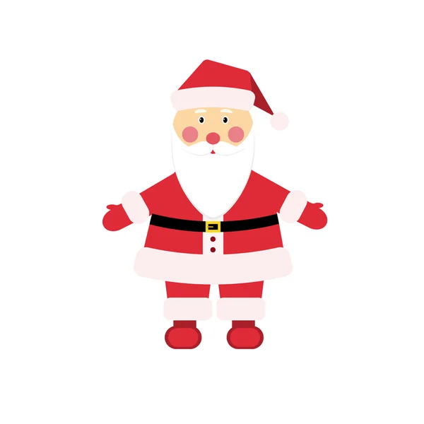 Querido personaje de Navidad Santa Claus en traje tradicional en estilo plano . — Vector de stock