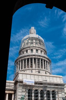 Havana Küba 'daki başkentin kubbesinin manzarası.