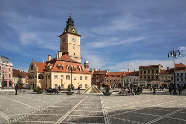 Plac Centralny w Brasov — Zdjęcie stockowe