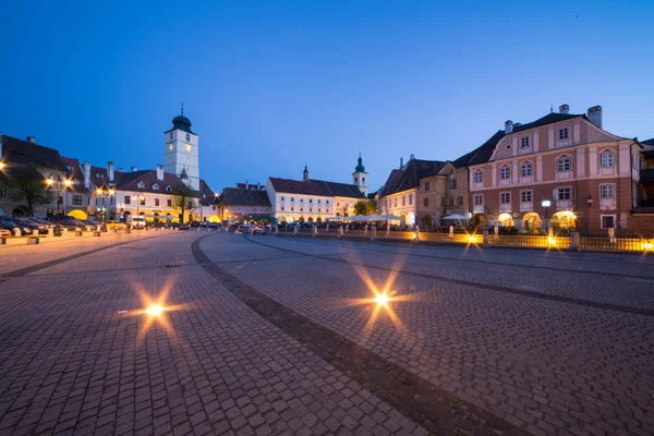 Kis Sqaure Nagyszebenben — Stock Fotó