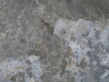 Arka planda lekeler ve küflü beton duvarlar..