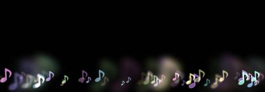 Müzik notası görüntüsü. Arkaplanda ışıkla çekilmiş resim..