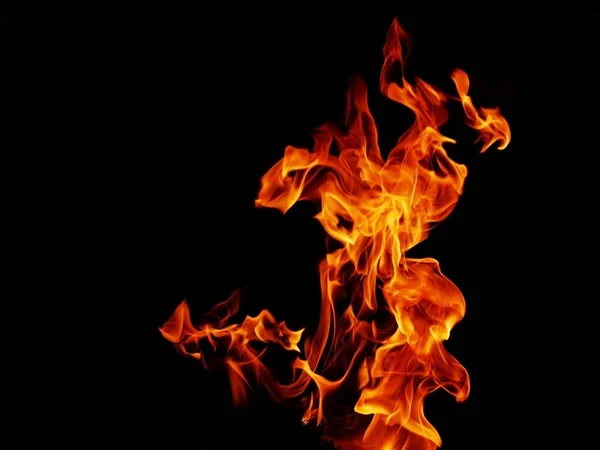 横幅背景下火焰的抽象纹理 奇异形状篝火 — 图库照片