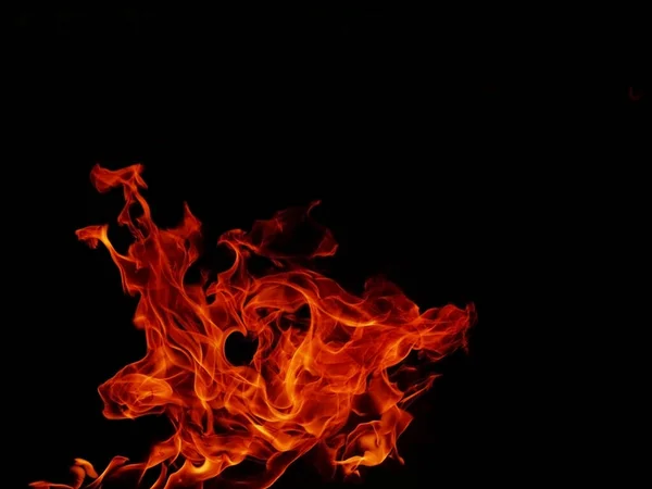 横幅背景下火焰的抽象纹理 奇异形状篝火 — 图库照片