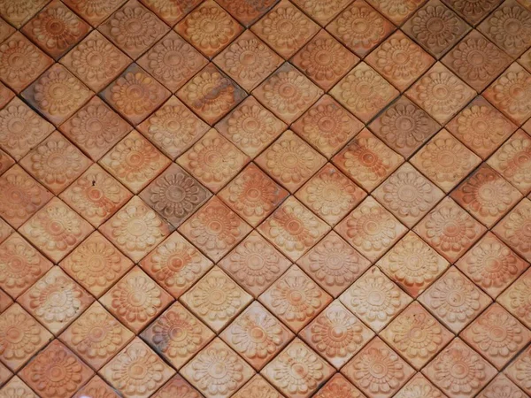 Podlaha Zeď Krásnými Uměle Vytvořenými Vzory — Stock fotografie