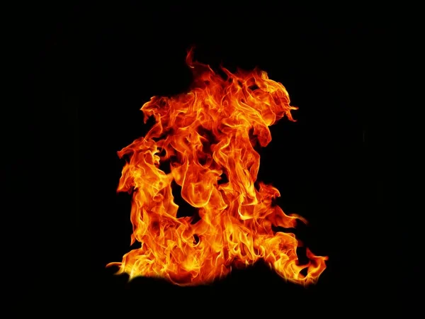 Flammendes Fleisch Das Ofen Oder Beim Kochen Verbrennt Gefährliche Gefühl — Stockfoto