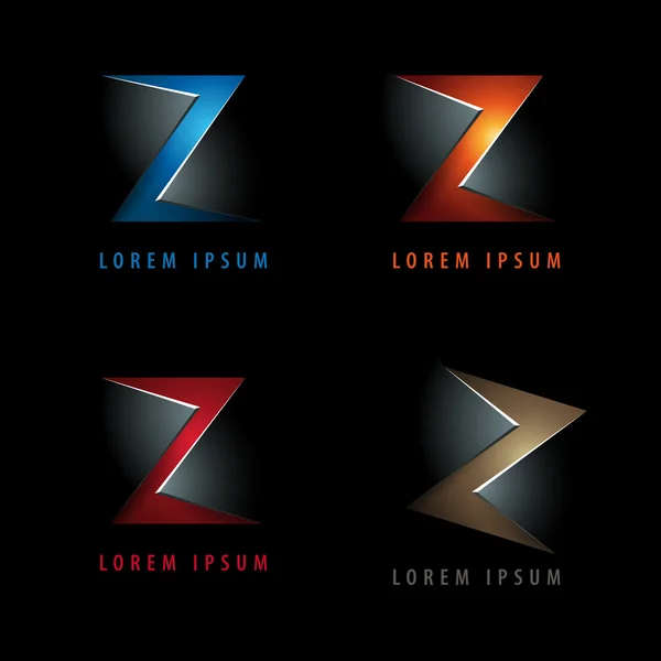 Logotipo letra Z em negativo — Vetor de Stock