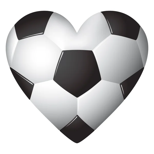 Futbol - futbol - top illüstrasyon kalp şeklinde