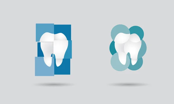 Praktyka stomatologiczna, Stomatologia sieci lub dentystyczne usług logo zestaw — Wektor stockowy