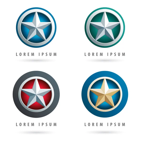 Stjärnan som formas logotyper — Stock vektor