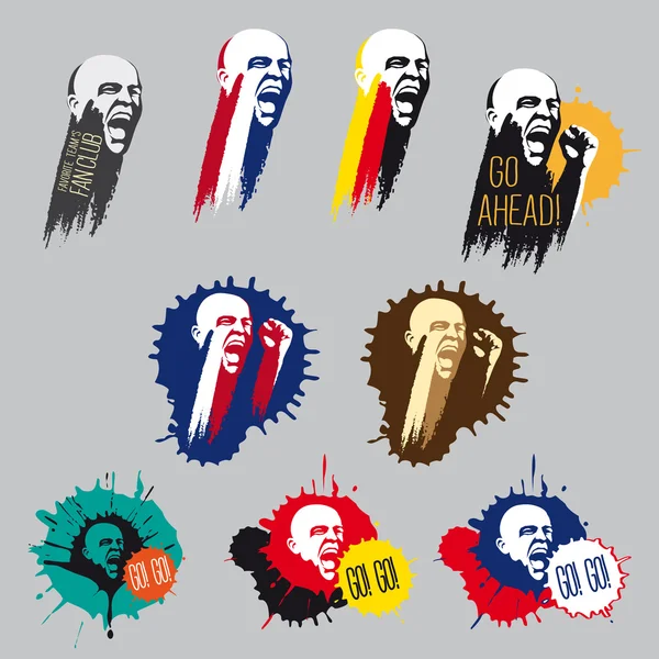 Logo set for fan club or supporters organization Royalty Free Stock Illustrations