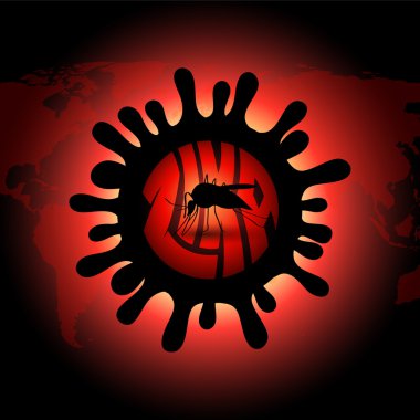 infected mosquito vector icon illustration - stop zika virus clipart