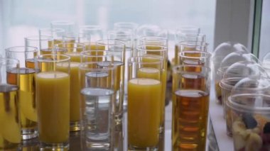 Resepsiyonda ya da partide bir bardak meyve suyu, su ve köpüklü şarap. Barda ya da lokantada alkollü içki.