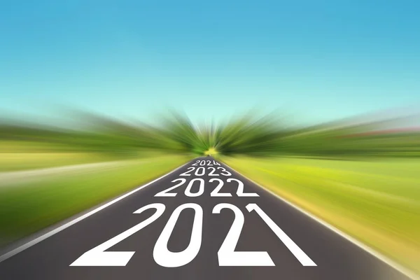 Mutlu Yıllar 2021 2022 2023 Caddesi — Stok fotoğraf