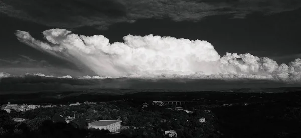 Nubes Tormenta Escala Grises Nubes Escala Grises Grayscale Fotos Nubes —  Fotos de Stock