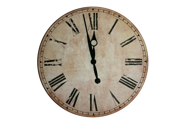 Reloj Pared Medianoche Reloj Pared Que Marca Unos Minutos Hasta Fotos De Stock