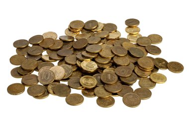 paralar Sarı metal yığını