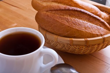 Fransız ekmeği çay potu ve masa örtüleri Kupası