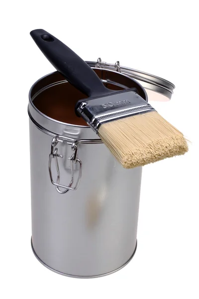 Boya fırçası bir atölye tablo.