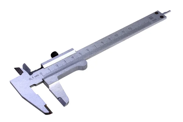 Vernier Caliper Isolated on White with Clipping Path — Stock Photo, Image