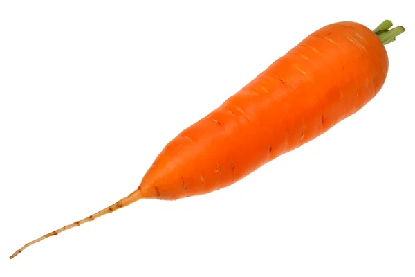 Cenoura fresca em close-up isolado em branco com Clipping Path — Fotografia de Stock