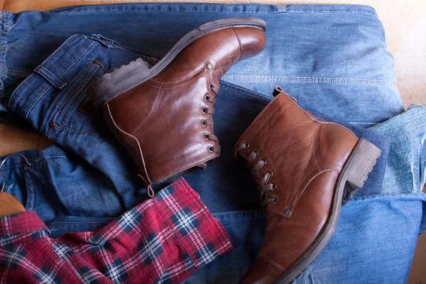 Shoes with jeans — Stock Photo, Image