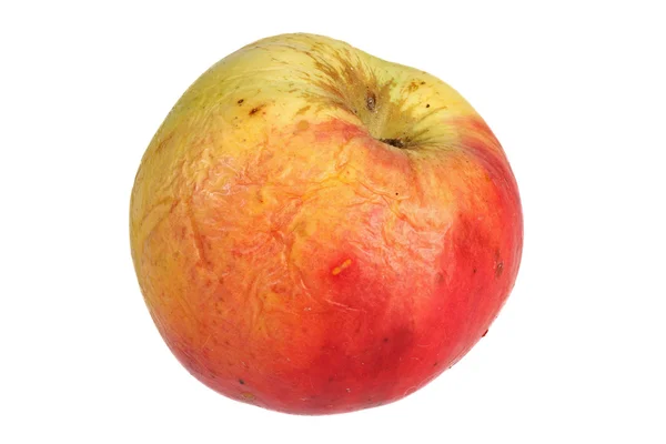 Faltiger Apfel, isoliert auf weißem Hintergrund — Stockfoto