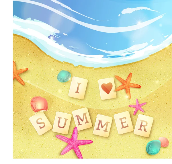 Ilustración vacaciones de verano. Vector — Archivo Imágenes Vectoriales