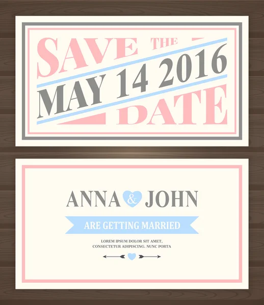 Save the date card — Stock Vector