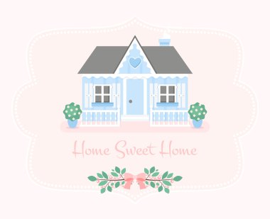 ev tatlı ev illüstrasyon
