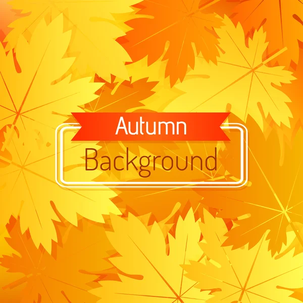 Sfondo vettoriale autunno con foglie — Vettoriale Stock