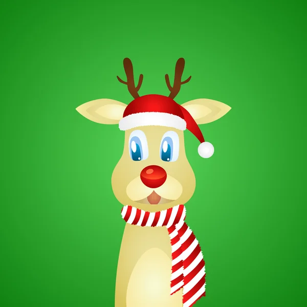 Rudolph, das Rentier mit der roten Nase — Stockvektor