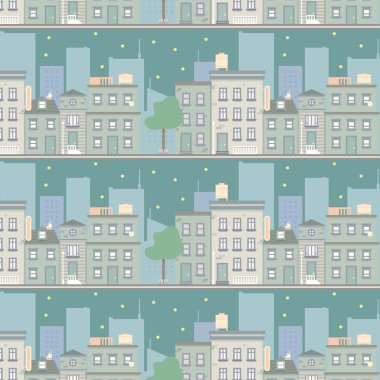 gece city scape seamless modeli