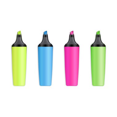 Beyaz arkaplanda işaretleyici