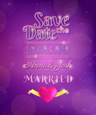 Düğün davetiyesi.