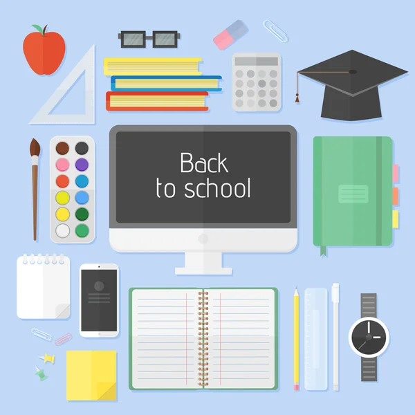 School education items — Stock Vector